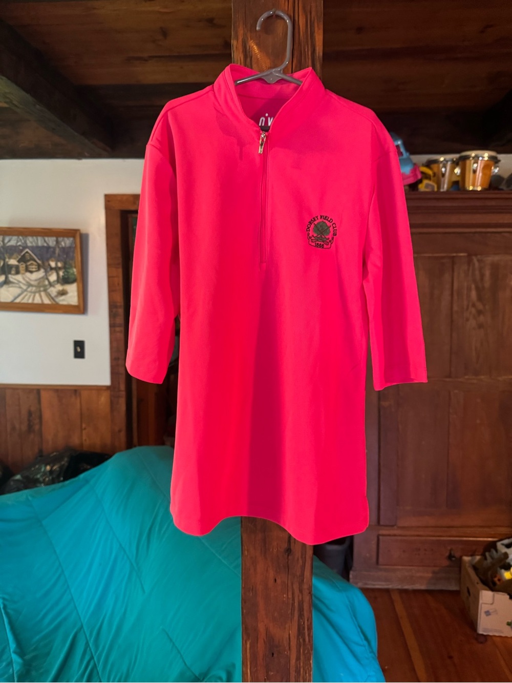 Women’s Short Sleeve Quarter-Zip Tee - Hot Pink